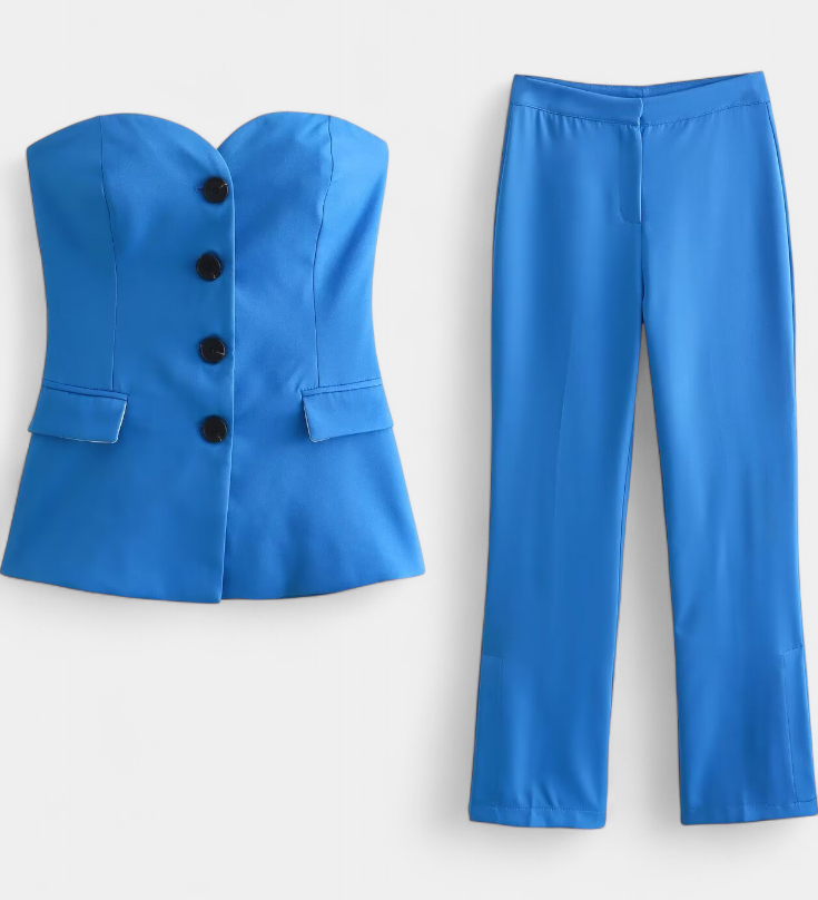 Paesha Relaxed Sleeveless Set with Wide Leg