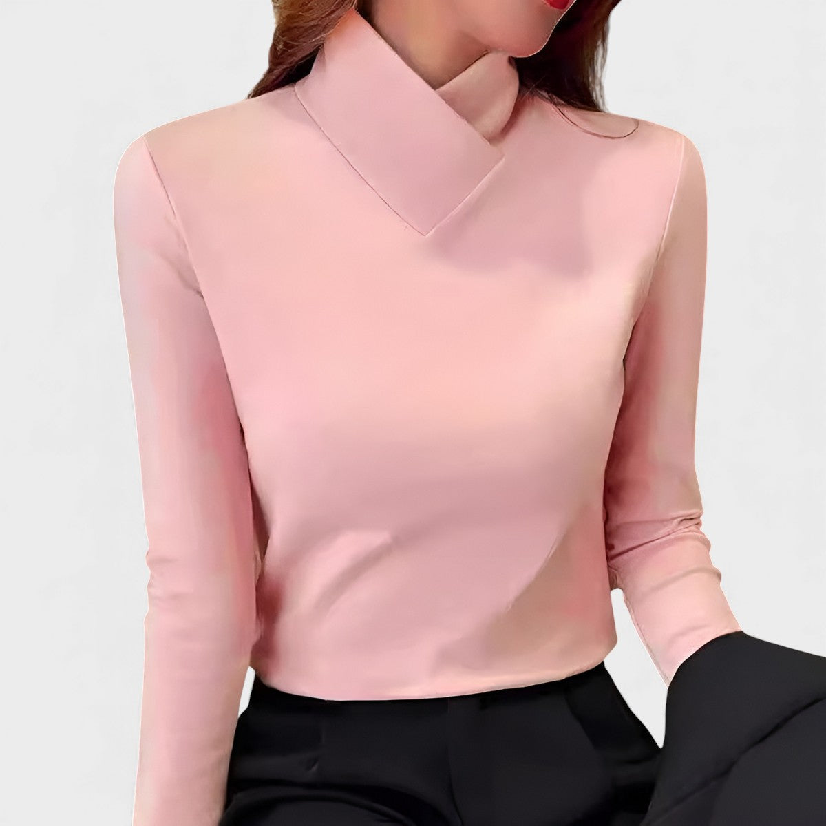 Silvia™ | Elegant High Neck Jersey