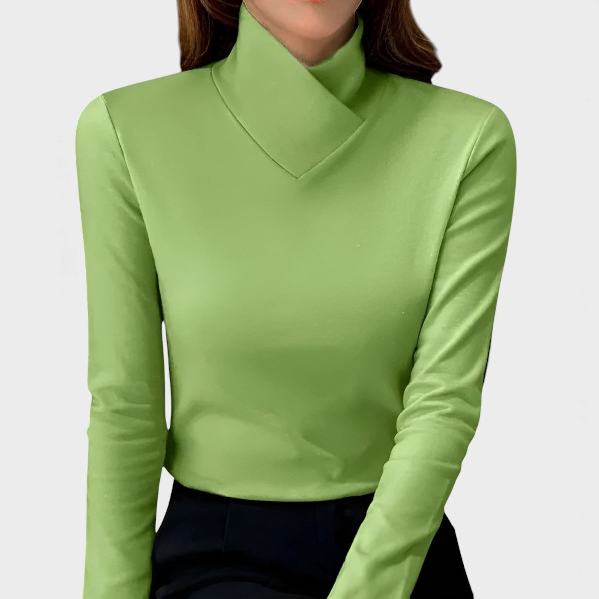 Silvia™ | Elegant High Neck Jersey
