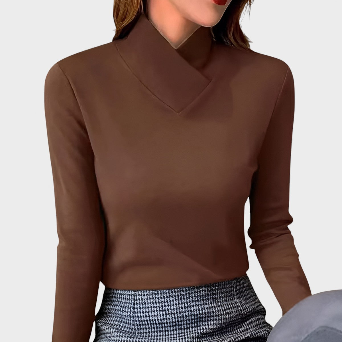 Silvia™ | Elegant High Neck Jersey