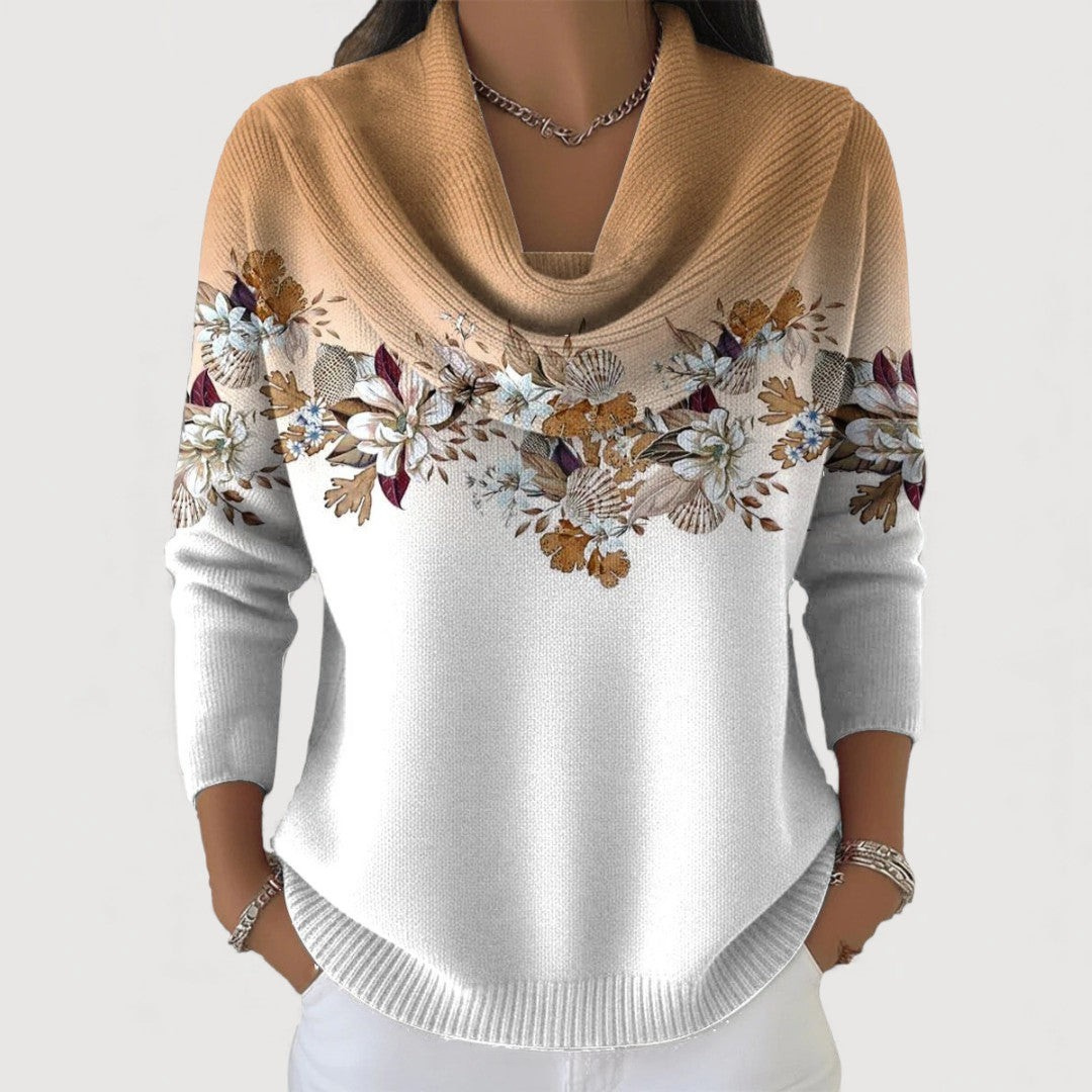 Amalia™ | Soft Neck Floral Jumper