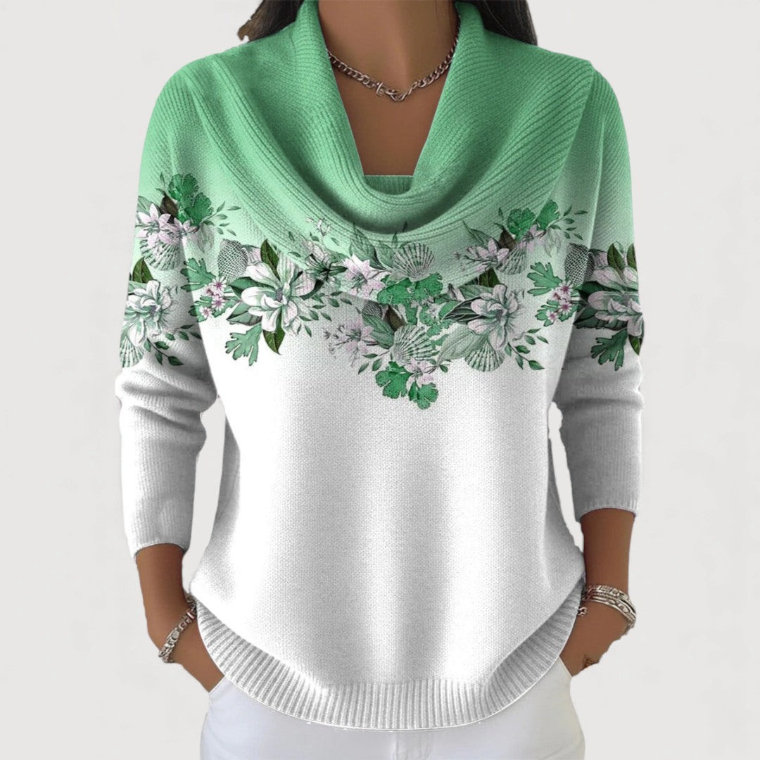 Amalia™ | Soft Neck Floral Jumper