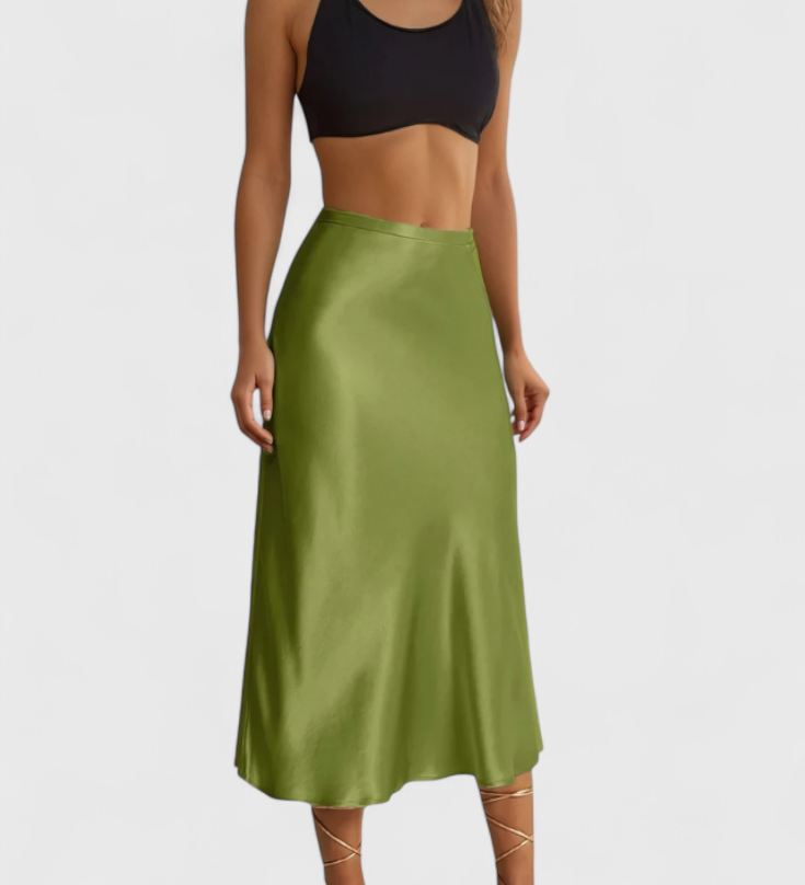 Maxima Midi Skirt with High Waist