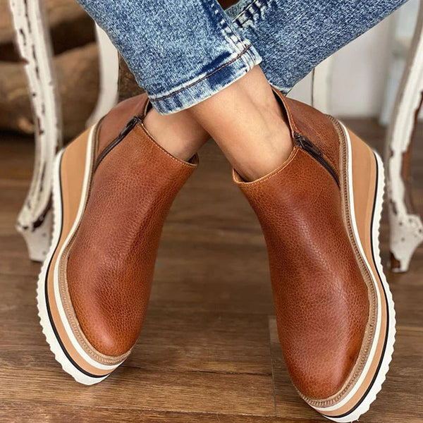 Catalina | Elegant Leather Boot with Comfortable Heel