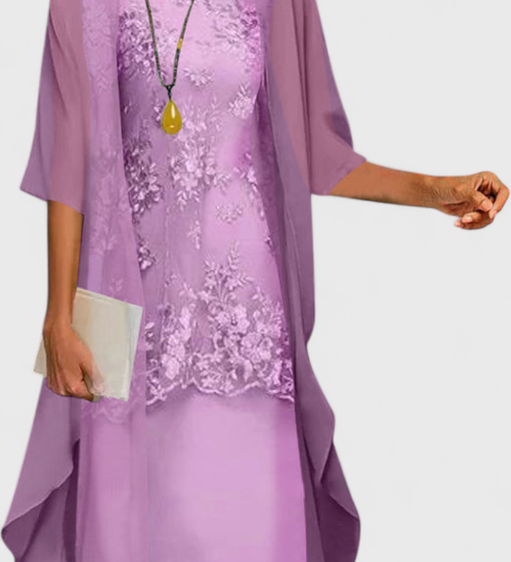 Elegant Chiffon Dress Set Apolline with Timeless Design