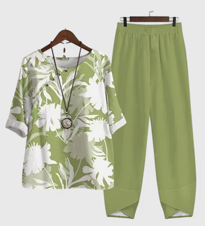 Ursula Chic Shirt and Trouser Set with Relaxed Style