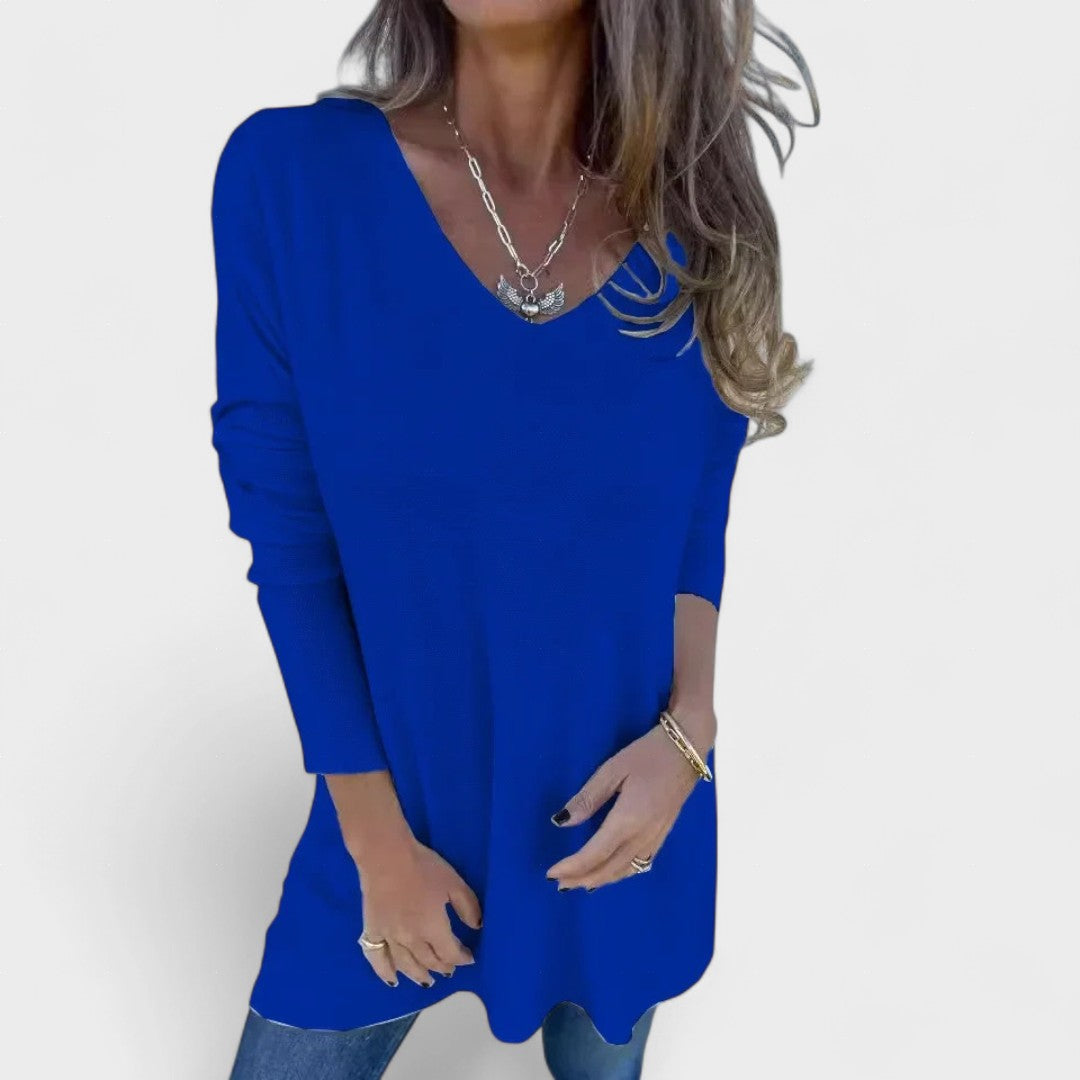 Juana™ | Relaxed Knit Tunic with V-Neck