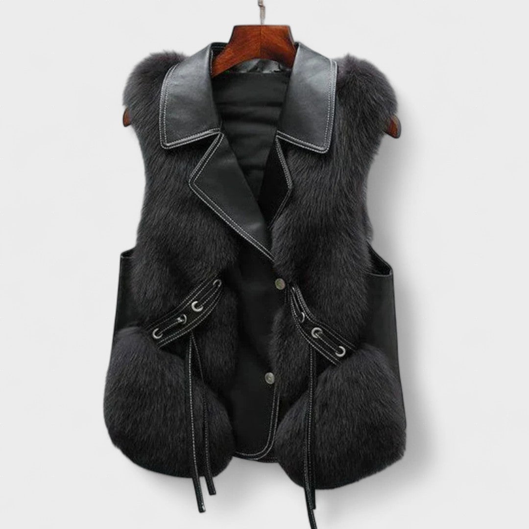 Milagros™ | Elegant Leather Gilet
