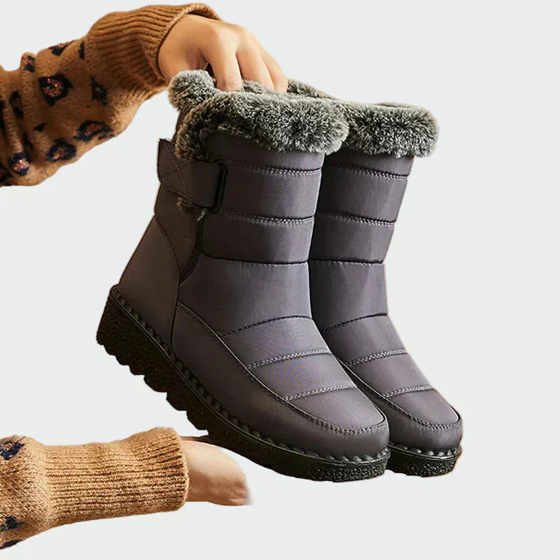 Jimena | Warm Boots with Navy Blue Plush Lining