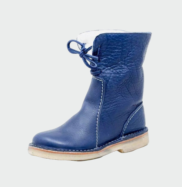 Alba | Waterproof Leather Ankle Boots with Wool Lining