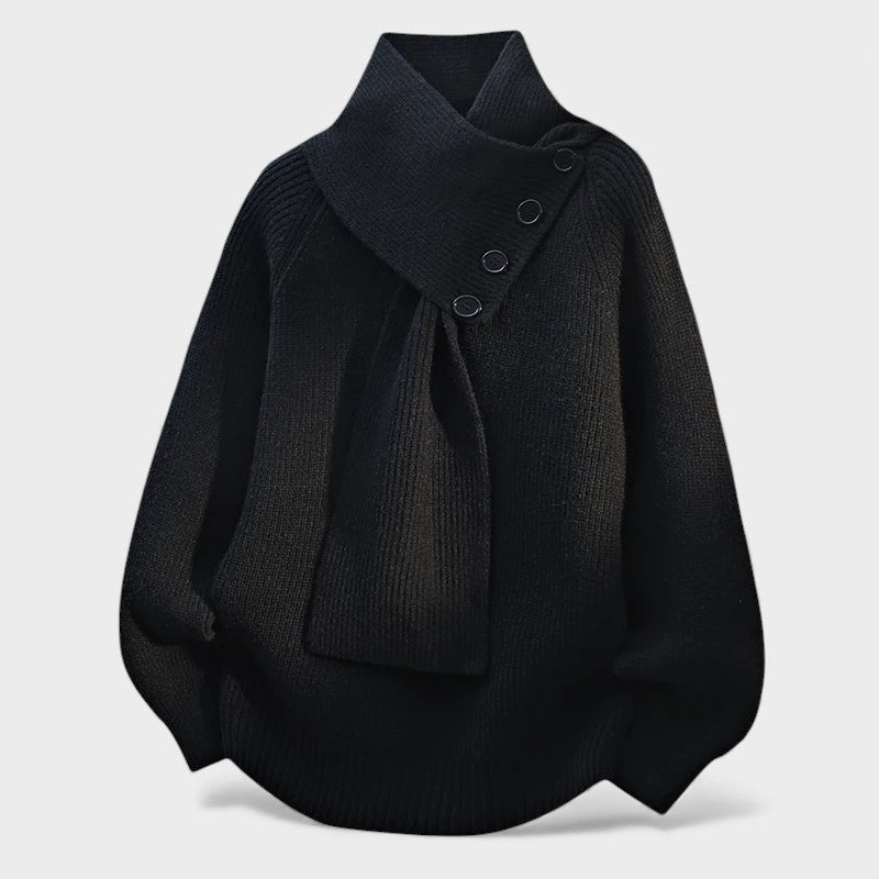 Cayetana™ | Elegant Wrap Neck Sweater