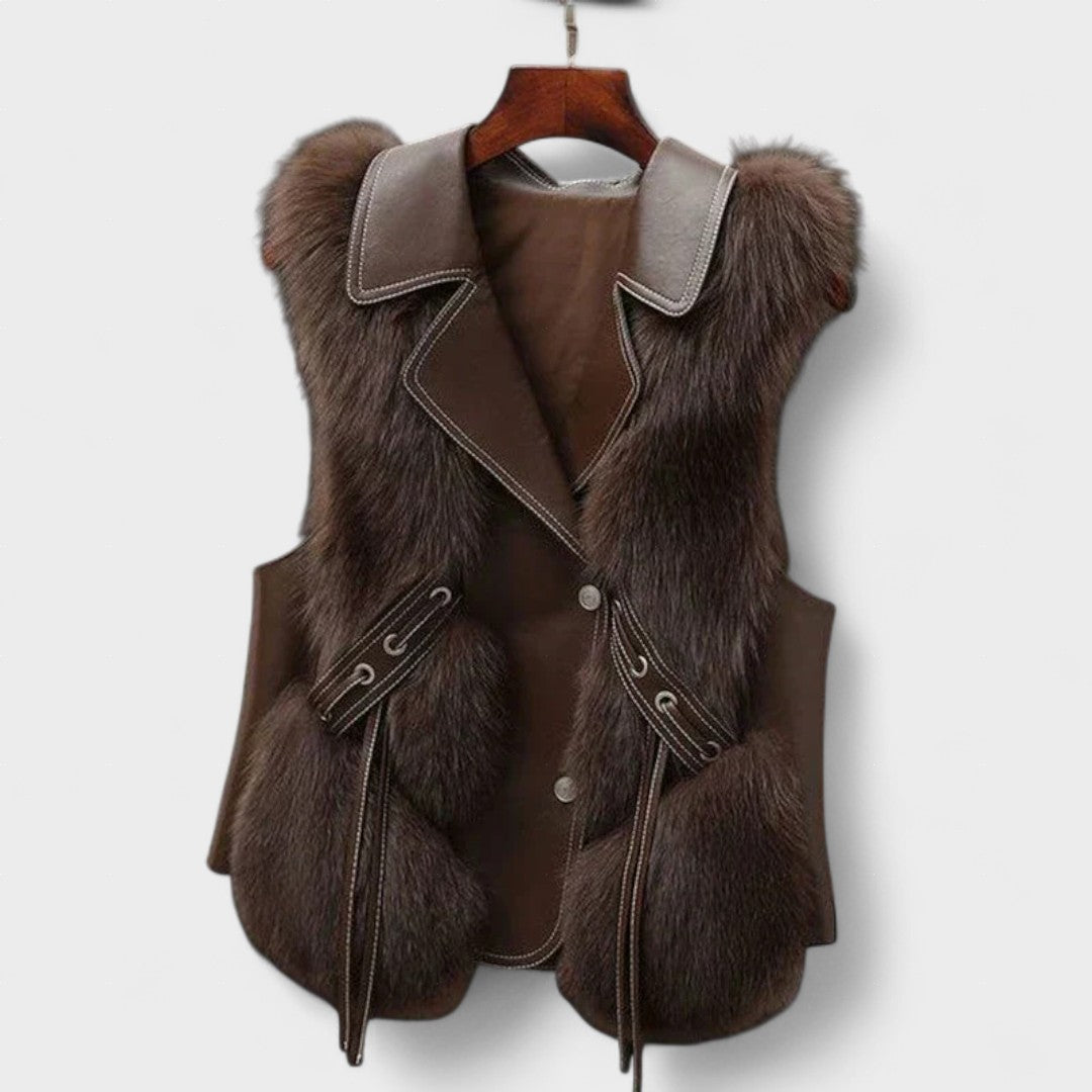 Milagros™ | Elegant Leather Gilet