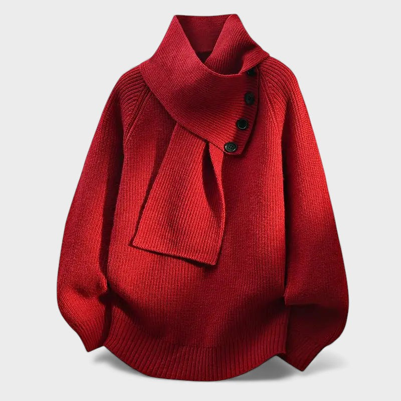 Cayetana™ | Elegant Wrap Neck Sweater