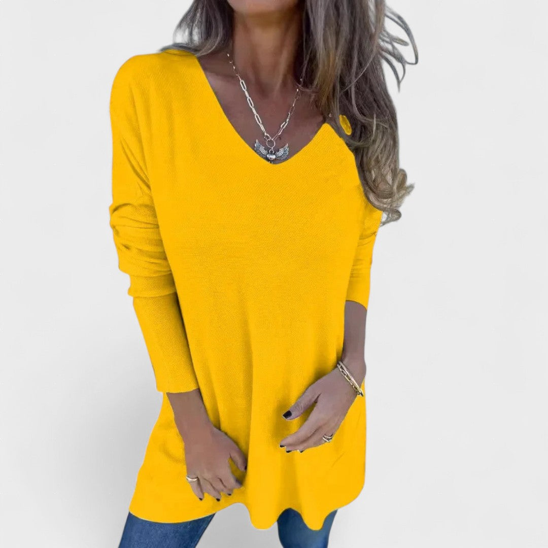 Juana™ | Relaxed Knit Tunic with V-Neck