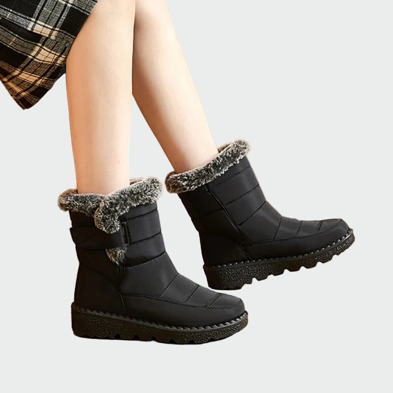 Jimena | Warm Boots with Navy Blue Plush Lining