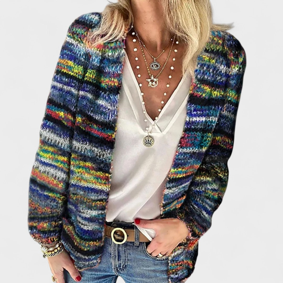 Herminia™ | Warm Multicolour Cardigan