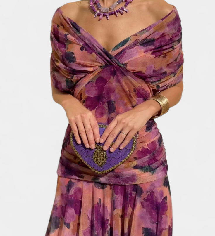 Herminia™ | Elegant dress with V-neck