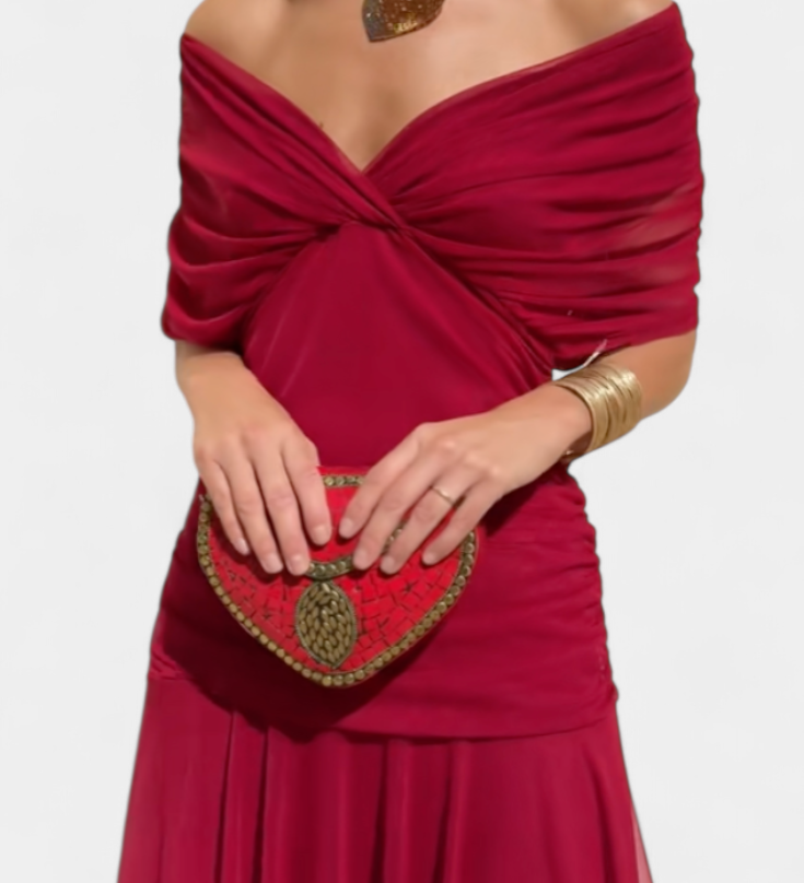 Herminia™ | Elegant dress with V-neck
