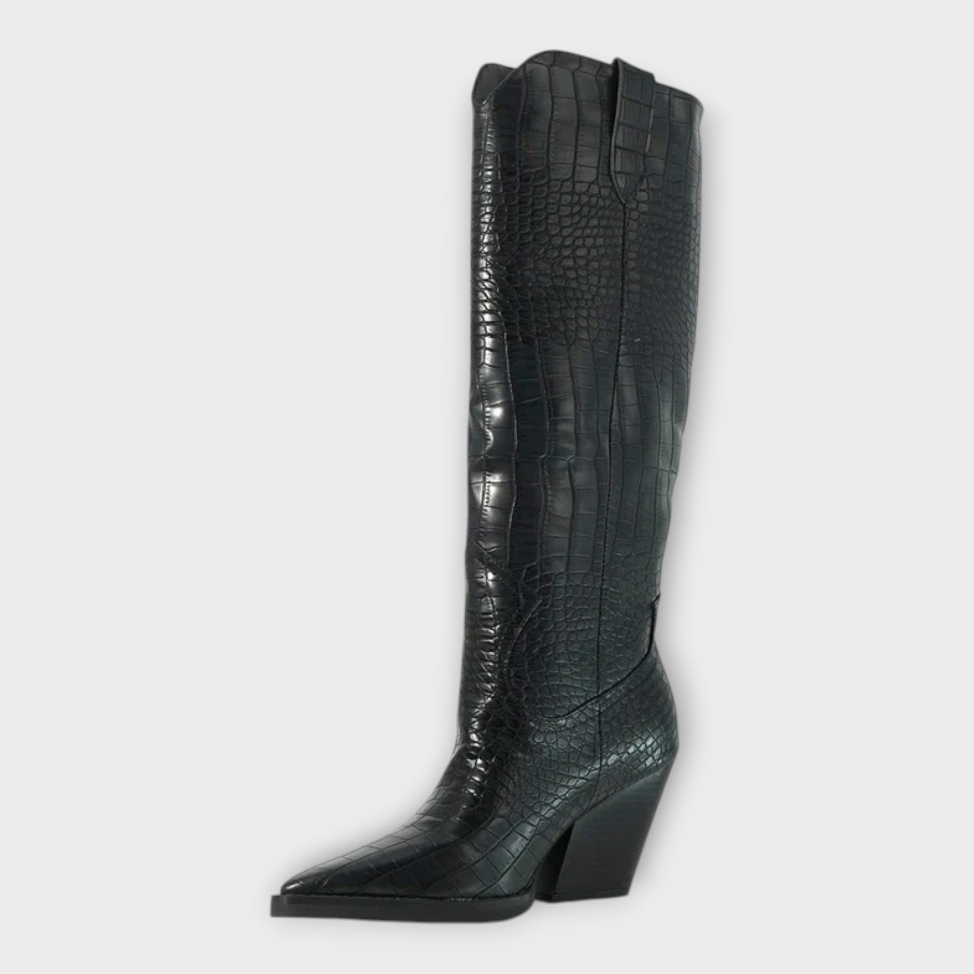 Camila | Croc Design Boots with Elegant Daily Heel