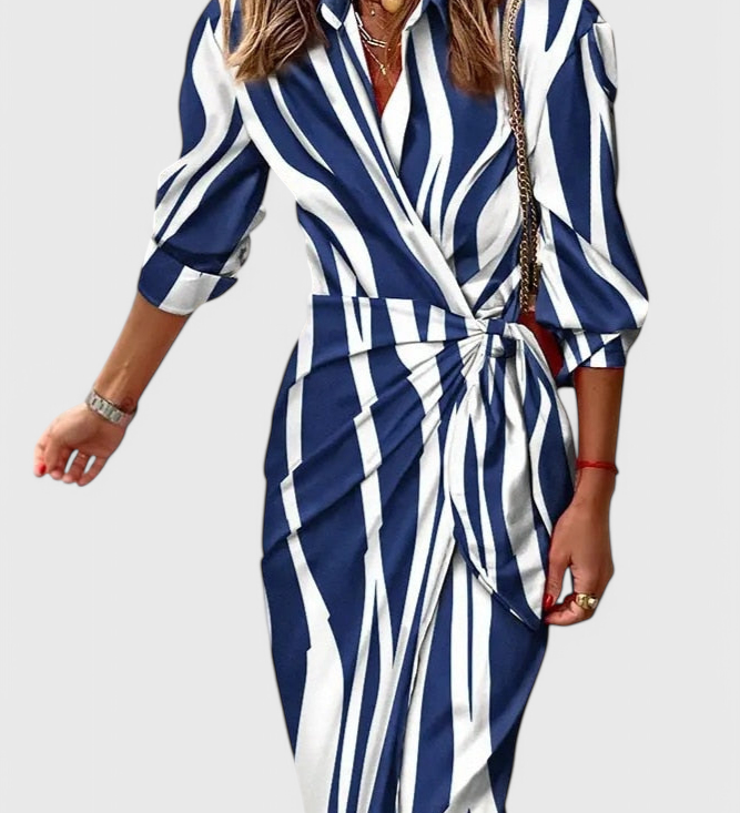 Maira Printed Wrap Dress