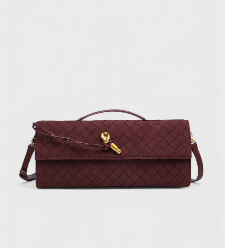 Melanie Classic Suede Shoulder Bag
