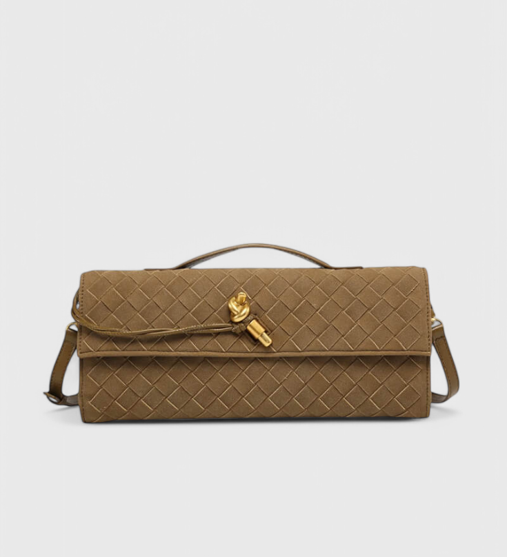 Melanie Classic Suede Shoulder Bag