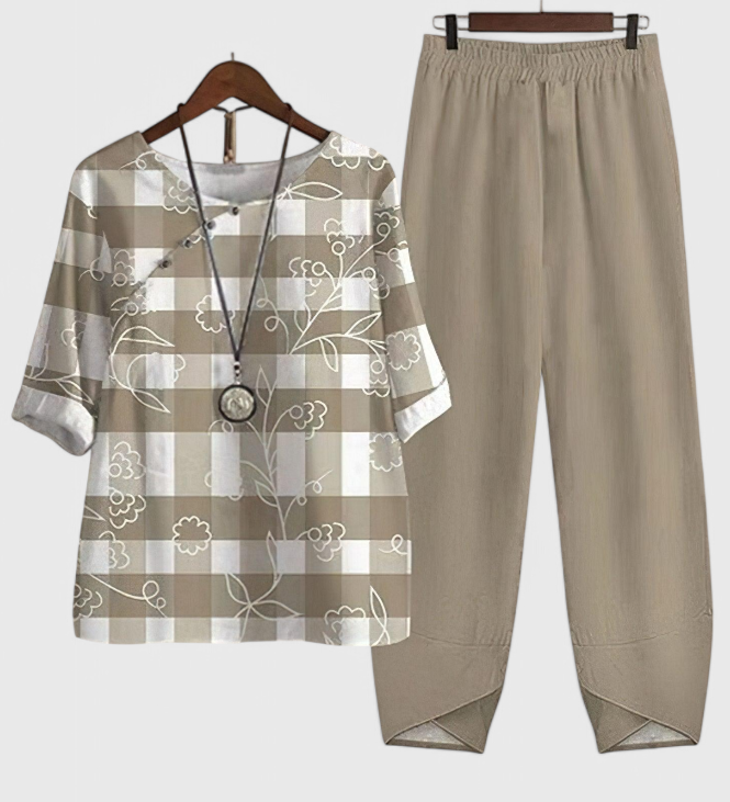 Ursula Chic Shirt and Trouser Set with Relaxed Style