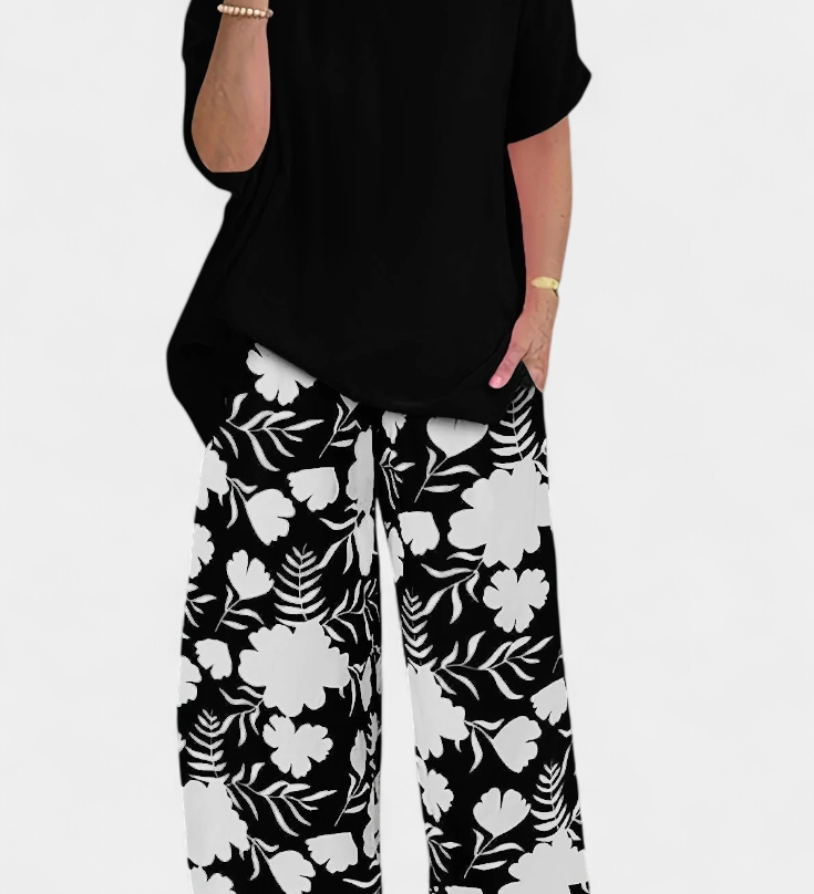 Aivy Floral Two-Piece Set with Relaxed Touch