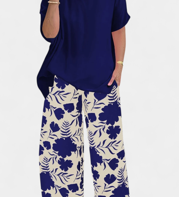 Aivy Floral Two-Piece Set with Relaxed Touch