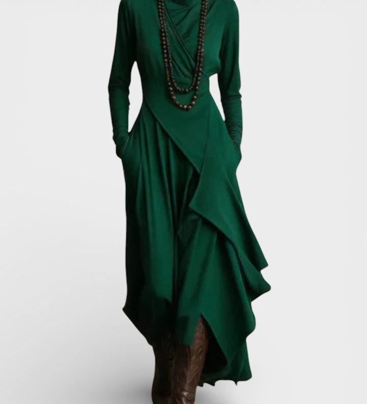 Sandra™ | Asymmetric Knit Maxi Dress