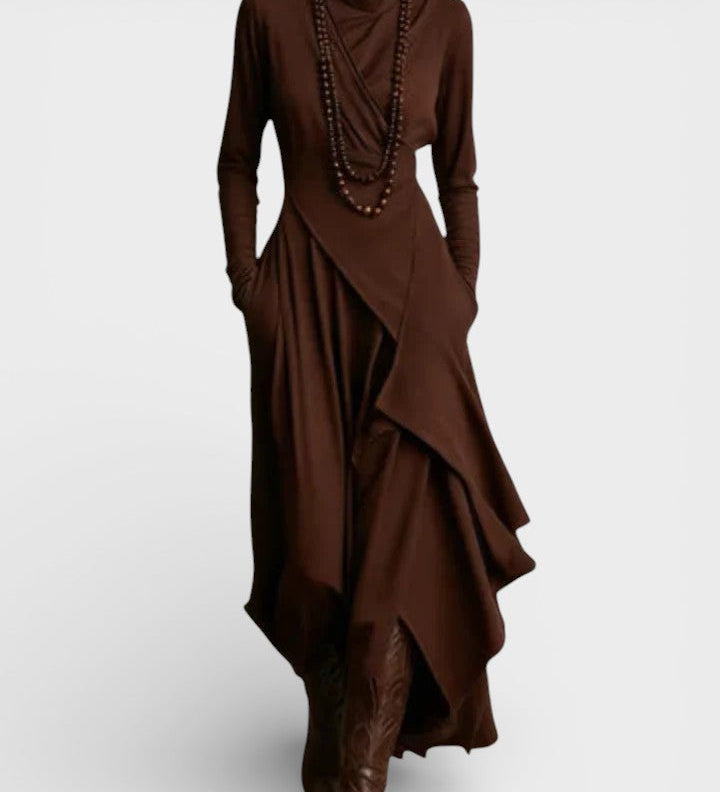 Sandra™ | Asymmetric Knit Maxi Dress