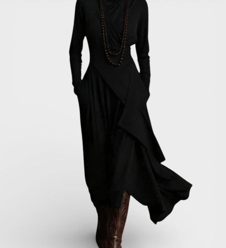 Sandra™ | Asymmetric Knit Maxi Dress