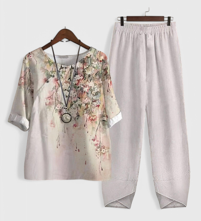 Ursula Chic Shirt and Trouser Set with Relaxed Style