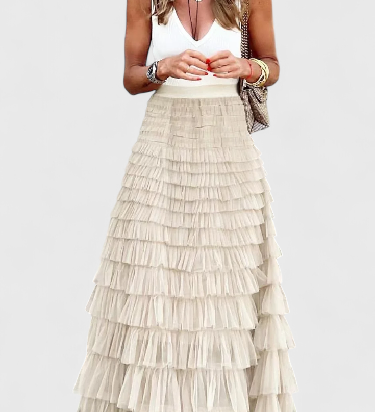 Capucine Vintage Long Tulle Skirt