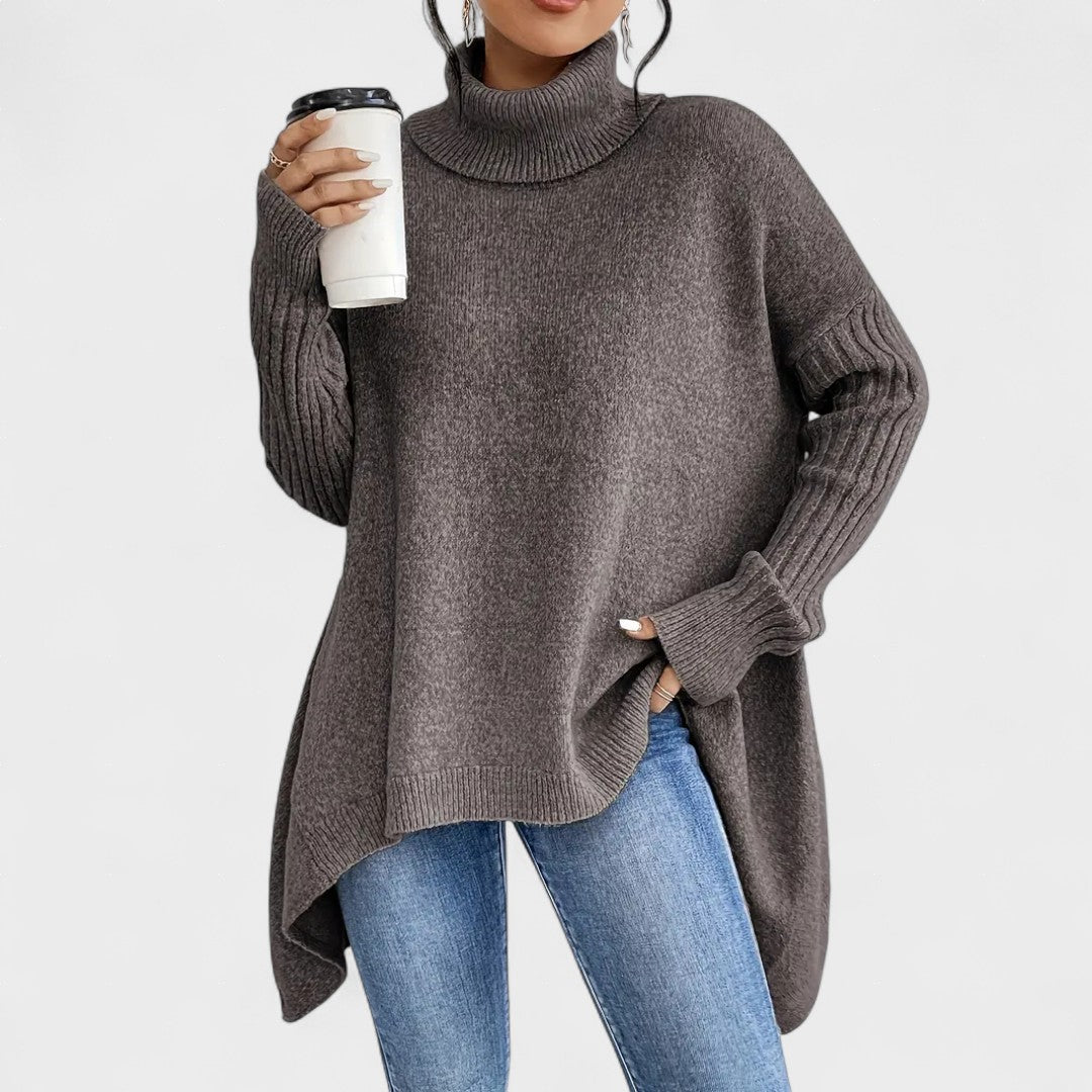 Adela™ | Long High Neck Jumper
