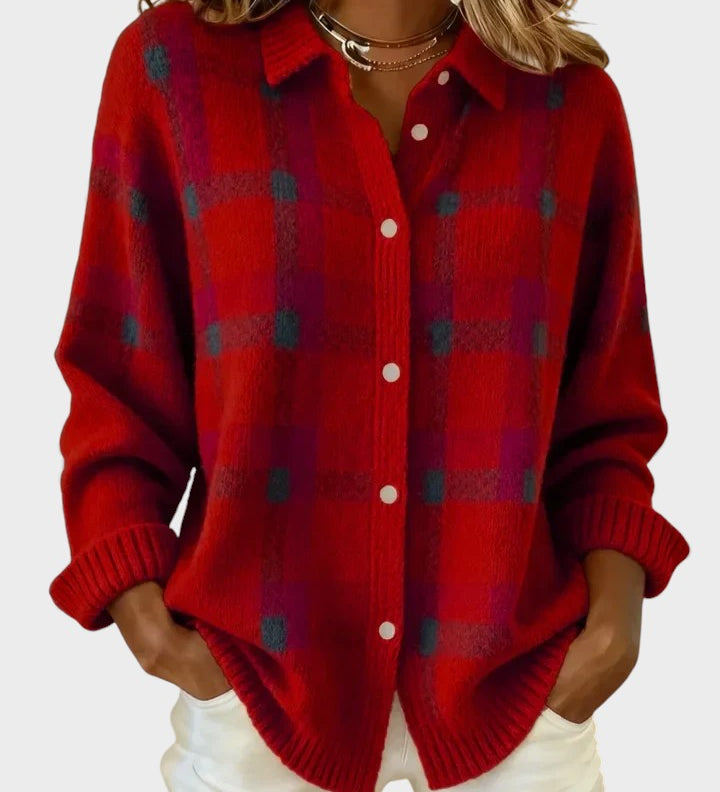 Alba™ | Retro Check Contrast Sweater