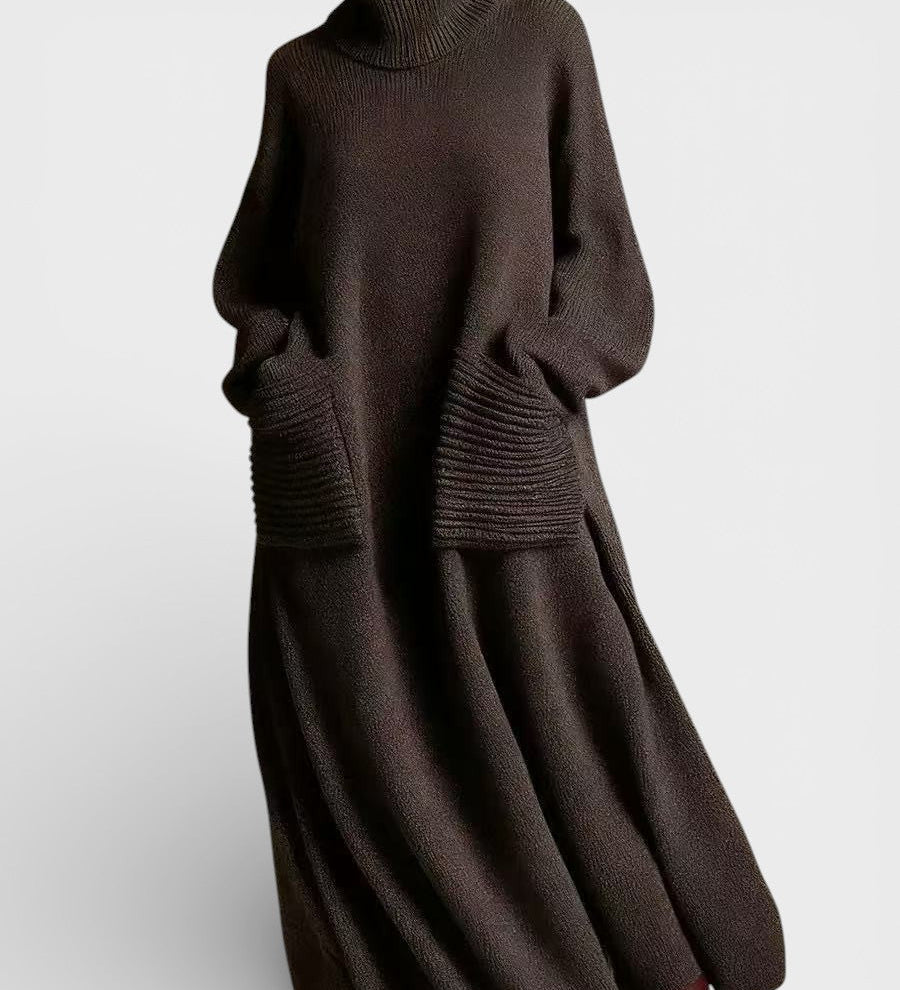 Elena™ | High Neck Knitted Dress