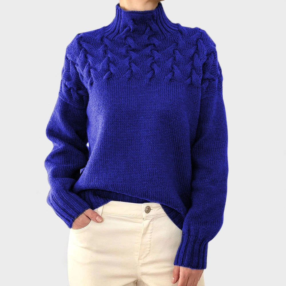 Nora™ | Warm Knitted Sweater with High Neck