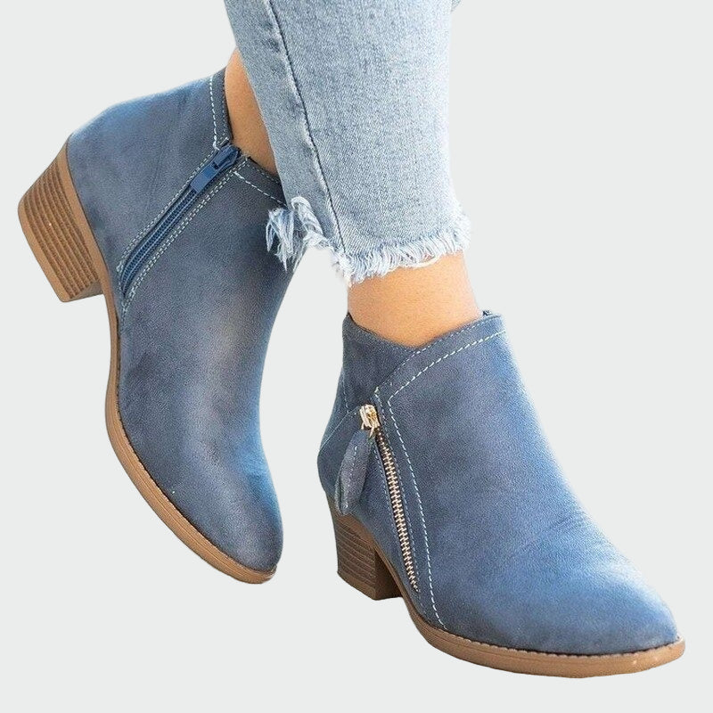 Claudia | Premium Orthopaedic Leather Boots with Comfortable Heel