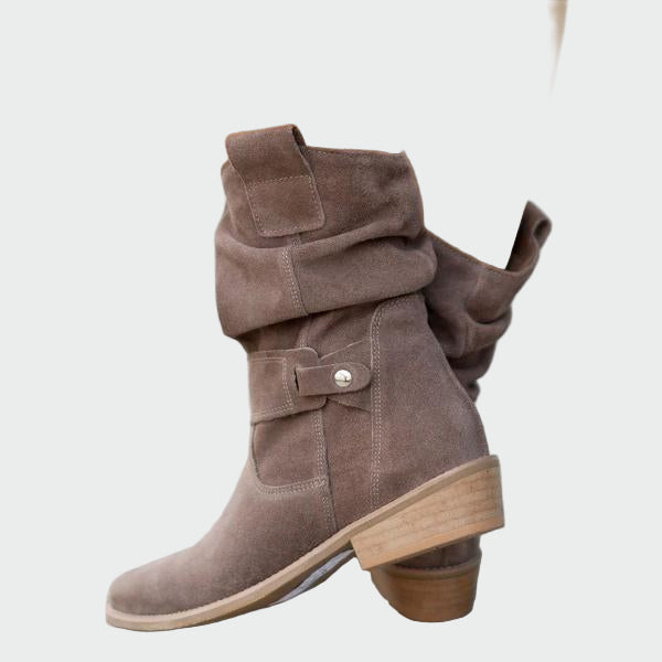 Eva | Casual Soft Suede Ankle Boots with Modern Detail