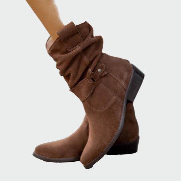 Eva | Casual Soft Suede Ankle Boots with Modern Detail