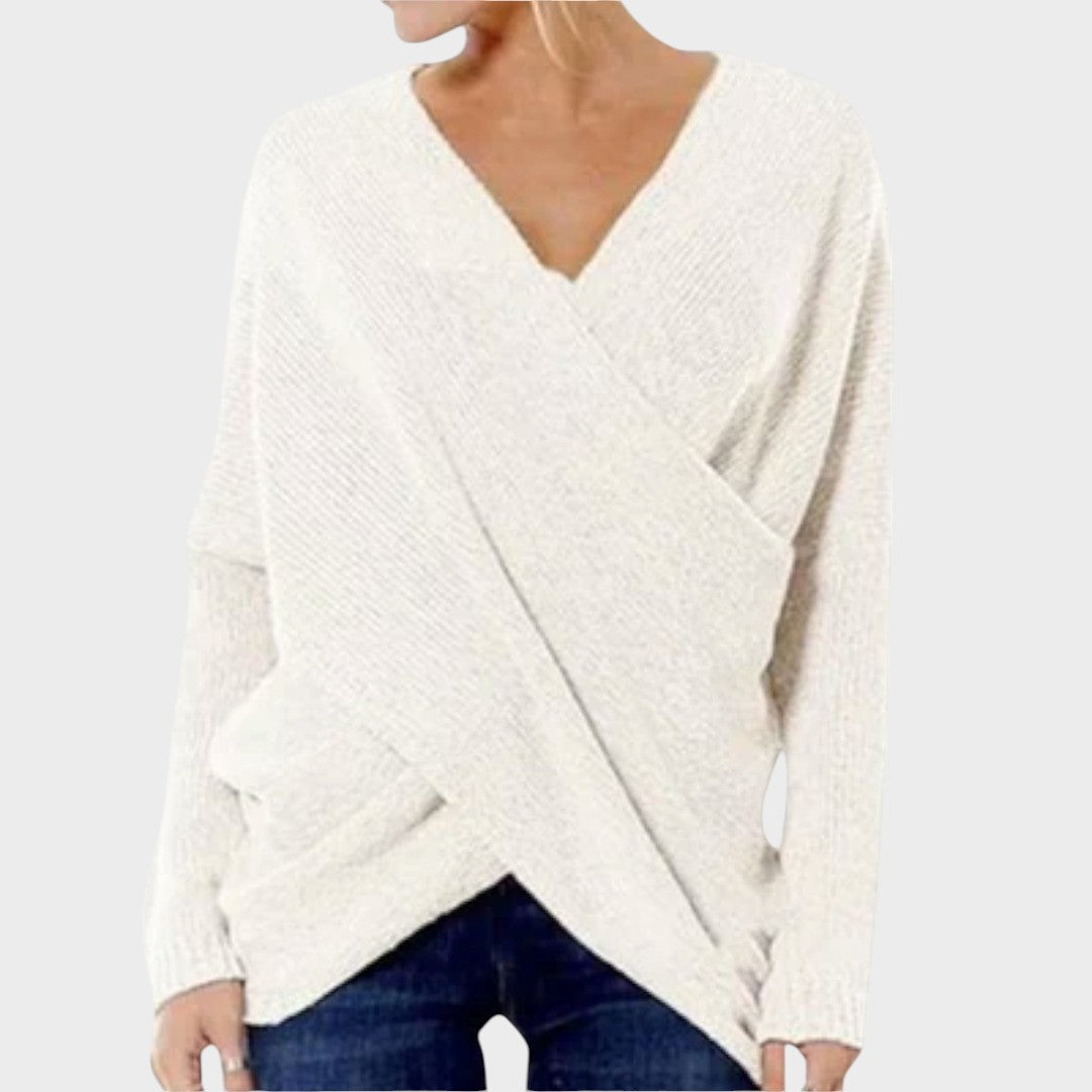Nicole™ | Crossed Knit Sweater
