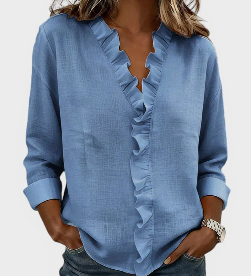 Jimena™ | Elegant and Lightweight Ruffled Blouse