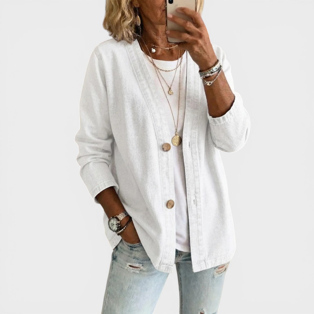 Clara™ | Stylish Denim Coat