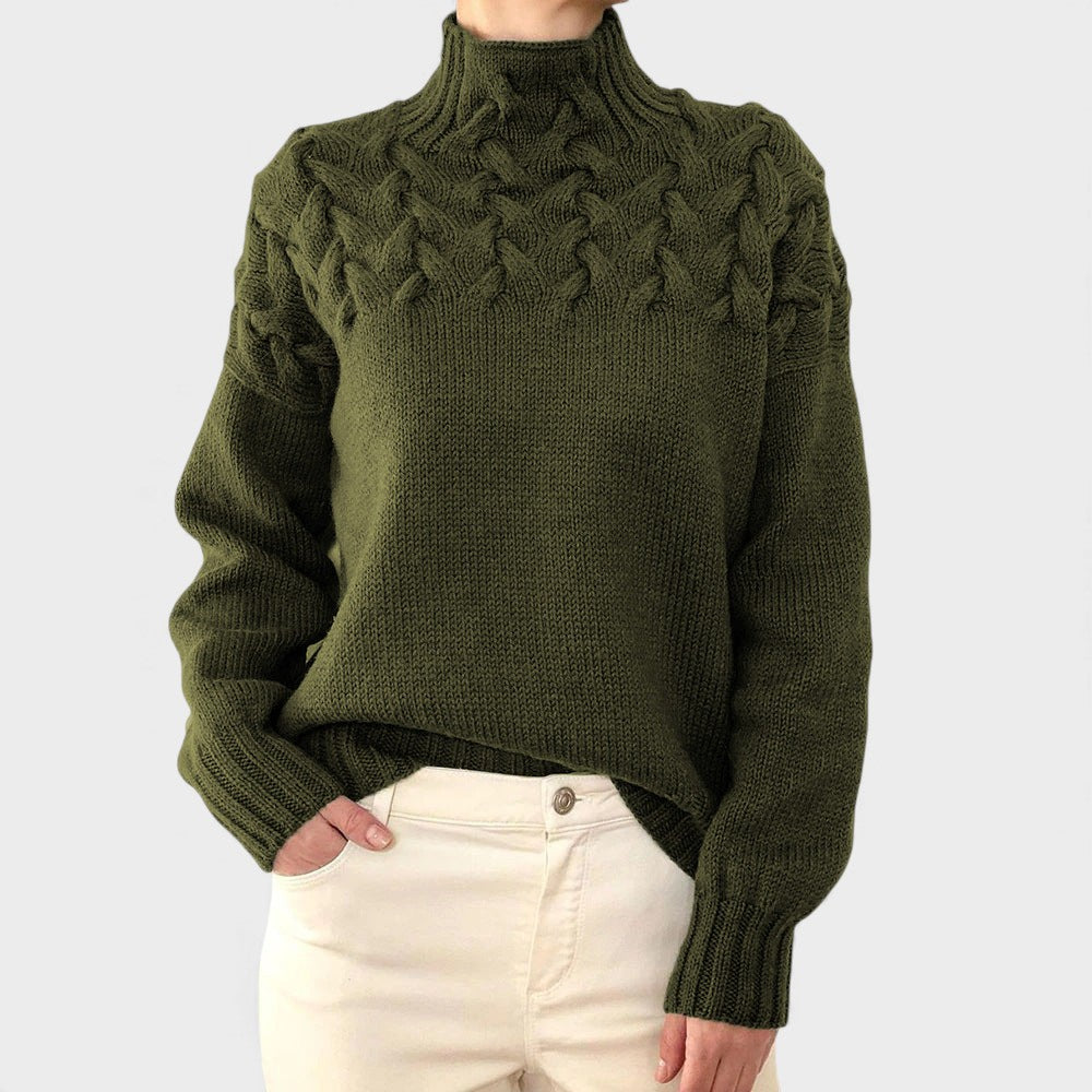 Nora™ | Warm Knitted Sweater with High Neck