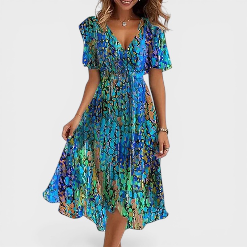 Nadia™ | Elegant Colourful Dress