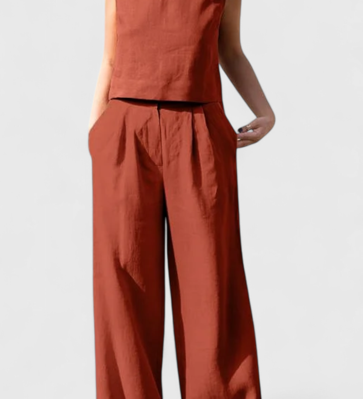 Yvanne Vintage Summer Sleeveless Set