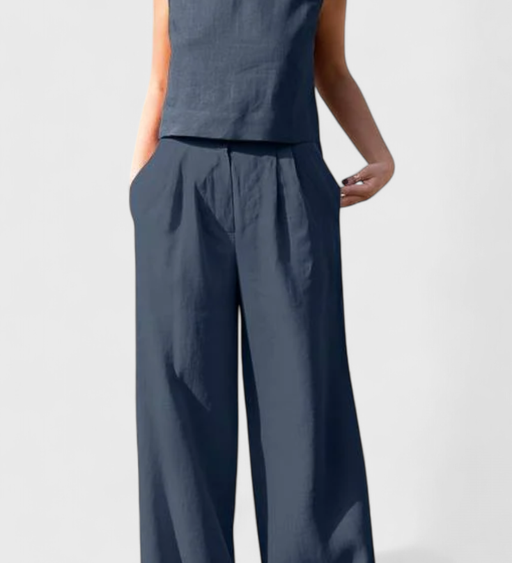 Yvanne Vintage Summer Sleeveless Set