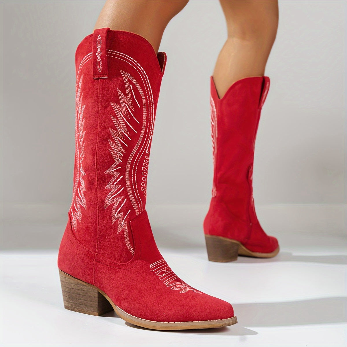 Valentina | Cowboy Boots with Stable and Comfortable Block Heel