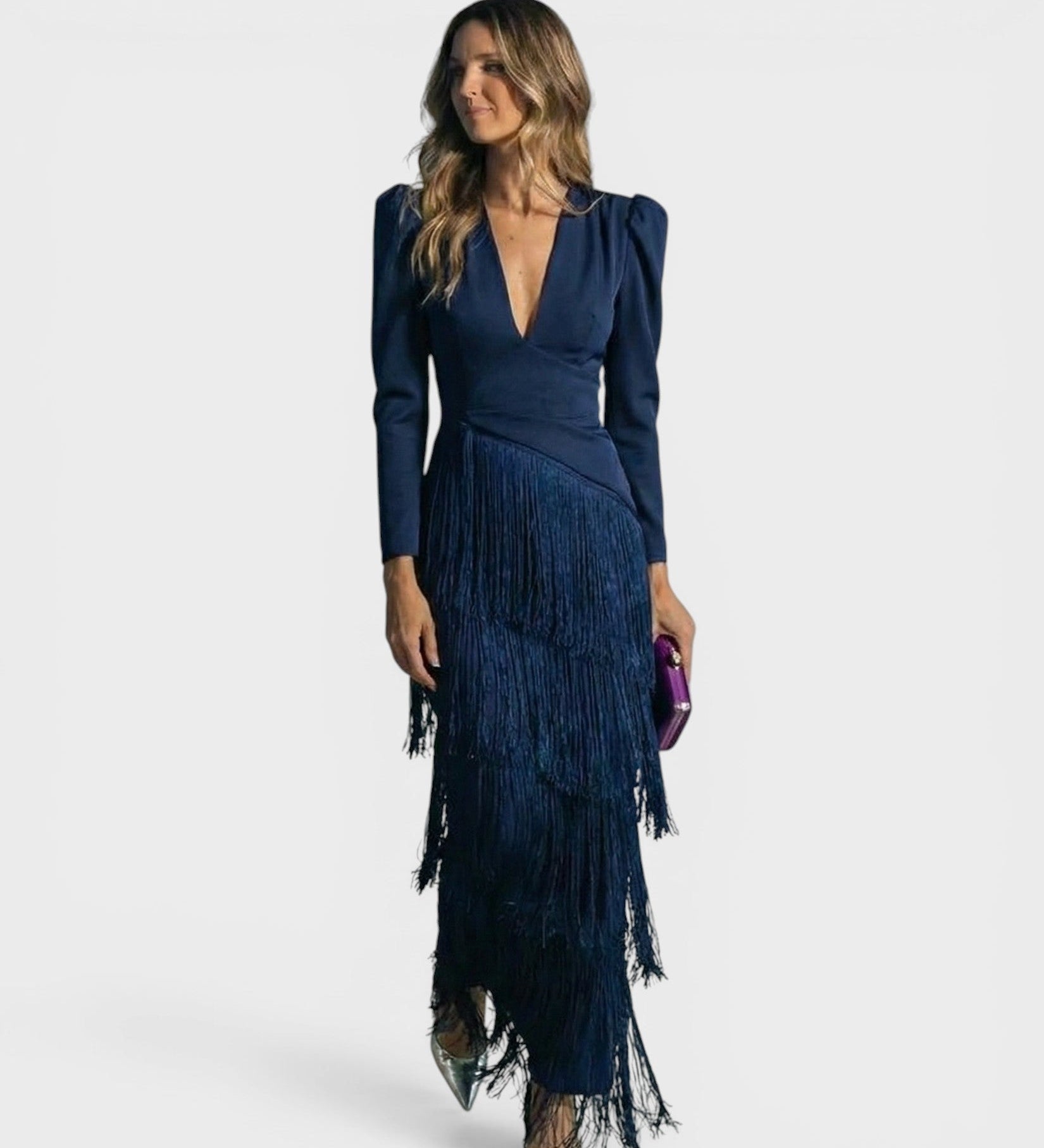 Beatriz™ | Elegant Evening Fringed Dress